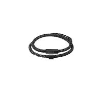 BOSS Jewelry Pulsera para Hombre Colección BLENDED de Acero Inoxidable y Cuero - 1580150M