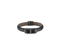 BOSS Brazalete de piel a capas con eslabón de la marca en metal negro - StyleKODE, HB1580784 Negro M