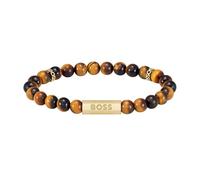 BOSS Jewelry Pulsera para Hombre Colección SPHERE STONES Con Piedras de ojo de tigre