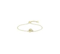 BOSS Jewelry Pulsera para Mujer Colección LIVE PRECIOUS en Oro Amarillo Claro con Anillos Entrecruzados y Cristales - 1580757