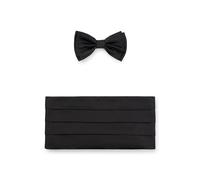 BOSS Set de regalo de pajarita y fajín de 2 piezas negro