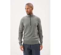 BOSS Jersey de algodón y cashmere con cuello con cremallera - StyleKanobix_S, 50527585 Gris M