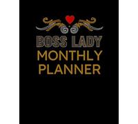 Boss Lady Monthly Planner: Undated Minimalist Layout for Business Calendar Organization, Neurodivergent-Friendly Lexend Font, Productivity & Scheduling, Goal Setting, Black Cover Design With Red Heart