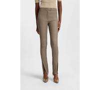 BOSS Leggings de piel con cierre de corchete con logo - StyleSimax, 50541926 Marrón claro 44