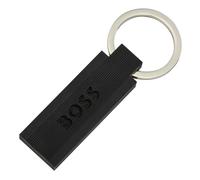 BOSS Llavero con logo en silicona negra y latón - StyleKey ring Edge Iconic Black, 58138502 Negro pcs.