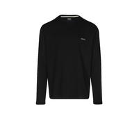 BOSS Camiseta de pijama con estructura otomana y logo bordado - StyleWaffle LS-Shirt, 50535870 Negro S