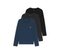 BOSS LSShirtRN 3P Classic - Pack de tres mangas largas de algodón con logotipos, Open Miscellaneous, L