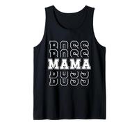 Boss Mama Funny Minimalista Mejor Mamá Día de la Madre Camiseta sin Mangas