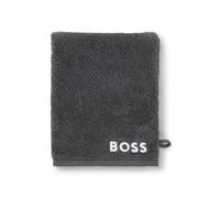 BOSS Manopla de baño de algodón con logo bordado en contraste - StyleEDGE Pecan Mitt 015, MITT-EDGE Gris oscuro ONESI