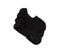 BOSS Mens 2 Pack No Show Cotton Blend Socks, Black Iron, 10 US
