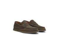 BOSS Mocasines de ante con ribete de antifaz con logo - StyleSienne_Loaf_sdpe, 50568763 Oliva 40