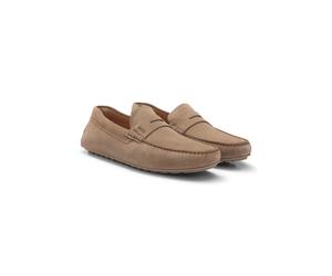 BOSS Mocasines de ante con ribete de antifaz - StyleNoel_Mocc_sdpeb, 50541750 Beige 41