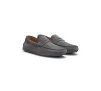 BOSS Mocasines de ante con ribete de antifaz - StyleNoel_Mocc_sdpeb, 50541750 Gris oscuro 42