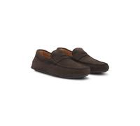 BOSS Mocasines de ante con ribete de antifaz - StyleNoel_Mocc_sdpeb, 50541750 Marrón oscuro 46