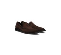 BOSS Mocasines de ante elaborados en Italia con ribete clásico - StyleDerrek_Loaf_sdpe, 50539148 Marrón oscuro 42