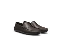 BOSS Mocasines de piel abatanada con suela driver - StyleNoel_Mocc_grpe, 50568700 Marrón oscuro 46