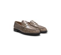 BOSS Mocasines de piel con monograma Double B - StyleLycia_Mocc_LTWR, 50573102 Marrón claro 37