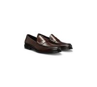 BOSS Mocasines de piel con ribete de antifaz - StyleTayil-L_Loaf_bu, 50548278 Marrón oscuro 40