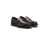 BOSS Mocasines Dressletic de piel con ribete de antifaz - StyleDressletic_Loaf_bush, 50549665 Marrón oscuro 42