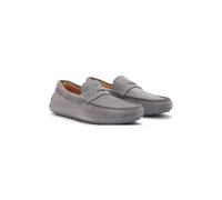 BOSS Mocasines elaborados en Portugal en ante con ribete de antifaz - StyleNoel_Mocc_sdpeb, 50541750 Gris 43