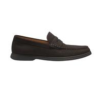 BOSS Mocasines de ante con ribete de antifaz con logo - StyleSienne_Loaf_sdpe, 50568763 Marrón oscuro 40