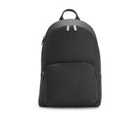BOSS Mochila de piel granulada italiana con logo grabado - StyleNew Crosstown_S Bckp, 50536142 Negro pcs.
