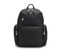 BOSS Mochila de piel italiana con bolsillos laterales con cremallera - StyleHighway L_Backpack, 50552436 Negro pcs.