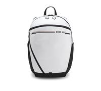 BOSS Mochila de tejido estructurado con logo y raya característica de la firma - StyleStenson T_Backpack, 50567733 Blanco pcs.
