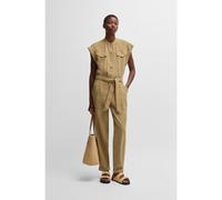 BOSS Mono de lona ligera con cinturón - StyleC_Dridy_1, 50540423 Beige 44