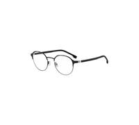 BOSS Montura redonda para gafas graduadas en acero negro con bisagras a rayas - StyleBOSS 1638TI75021, 58122558 Negro pcs.