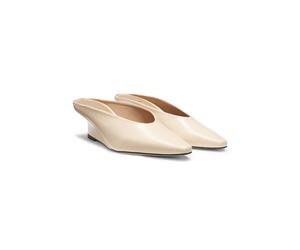 BOSS Mules de piel con tacón de cuña - StyleCharlize_WdgMle50_AB, 50557742 Beige claro 40