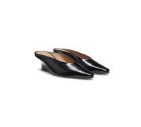 BOSS Mules de piel con tacón de cuña - StyleCharlize_WdgMle50_AB, 50557742 Negro 39