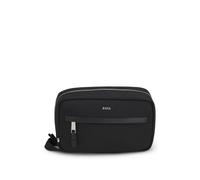 BOSS Neceser con cremallera perimetral en nylon estructurado - StyleHighway_N_Washbag, 50504316 Negro pcs.