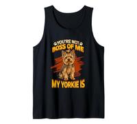 Boss of Me My Yorkie Es Divertido Amante De Yorkshire Terrier Camiseta sin Mangas