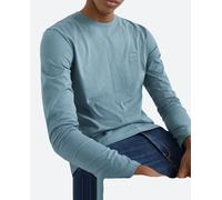 BOSS Orange Camiseta manga larga de hombre con logo pequeño. Azul claro L