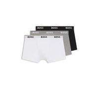 BOSS Pack de 3 calzoncillos - StyleTrunk 3P Power, 50475274 Blanco / Gris / Negro XS