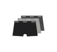 Hugo Boss Bóxer Trunk 3p Power Open Grey 61 XL (Pack de 3) para Hombre