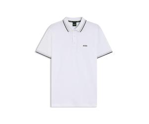 BOSS Paddy Curved, Polo para Hombre, Blanco, XS