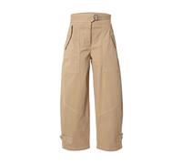 BOSS Pantalones de pernera globo en sarga de algodón elástico con tacto de papel - StyleC_Tulia-D, 50541421 Beige 42