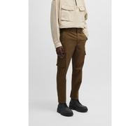 BOSS Pantalones cargo de sarga de algodón elástico - StyleSisla-8-Cargo, 50530599 Caqui 29/34
