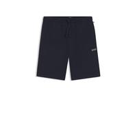 BOSS Pantalones cortos de gofre para hombre, azul marino, L