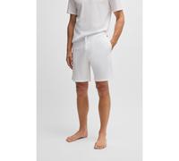 BOSS Pantalones cortos de pijama en algodón con logo bordado - StyleWaffle Shorts, 50535884 Blanco L