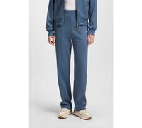 BOSS Pantalones de chándal de corte recto con logo en contraste y ribetes - StyleErina, 50544183 Azul M
