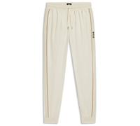 BOSS Pantalones de chándal en felpa de algodón con cinta y logo - StyleIconic Pants, 50550613 Blanco XL