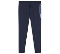 BOSS Pantalones de chándal en felpa de algodón con logo y rayas - StyleAuthentic Pants, 50554784 Azul oscuro S