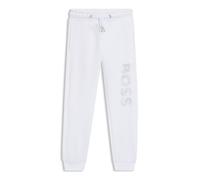 BOSS Pantalones de chándal para niños con puños en los bajos y logo estampado - StyleJ50647/10P04A, J50647 Blanco 126