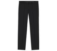 BOSS Pantalones de lana virgen H-Lenon-Tux-B1 para hombre con ribete de mezcla de seda, Negro, 52