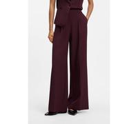 BOSS Pantalones de pernera ancha en crepé elástico con raya en la parte delantera - StyleC_Tiwi2, 50580299 Rojo oscuro 42