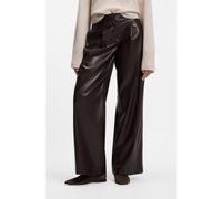 BOSS Pantalones de pernera ancha en piel sintética - StyleTiana4-M, 50564757 Marrón oscuro 44