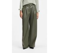 BOSS Pantalones de pernera ancha en piel sintética - StyleTiana4-M, 50564757 Verde oscuro 42